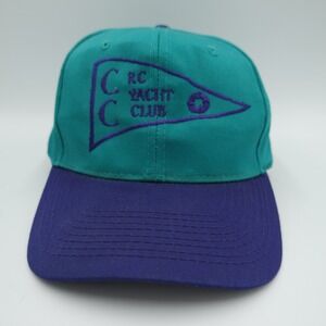 Vintage Otto CC RC Yacht Club Judge Snapback Hat Teal Purple Two Tone Cap